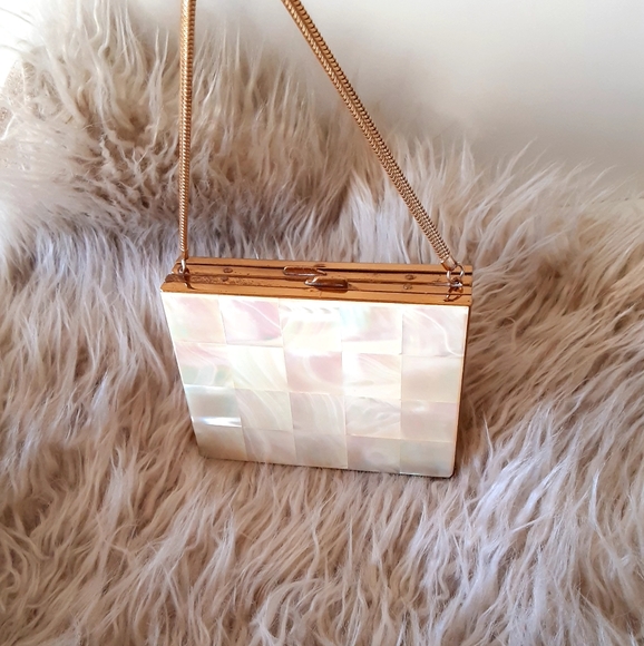 kaycraft Handbags - Vintage Mother of Pearl Kaycraft Compact MiniPurse